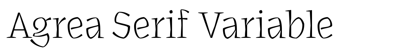 Agrea Serif Variable
